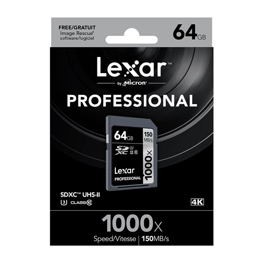 Lexar 64GB 1000x SDXC UHS-II Memory Card : image 3