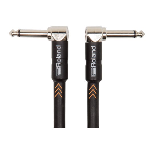 Roland 1FT/30CM, Angled/Angled 1/4” Jack Instrument Cable