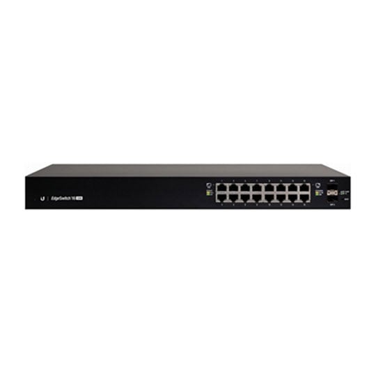 Ubiquiti ES-16-150W EdgeSwitch 16-Port Layer 2 Gigabit PoE+ Switch w/ 2x SFP Ports (150W)