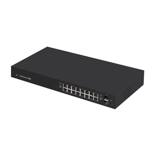 Ubiquiti ES-16-150W EdgeSwitch 16-Port Layer 2 Gigabit PoE+ Switch w/ 2x SFP Ports (150W)
