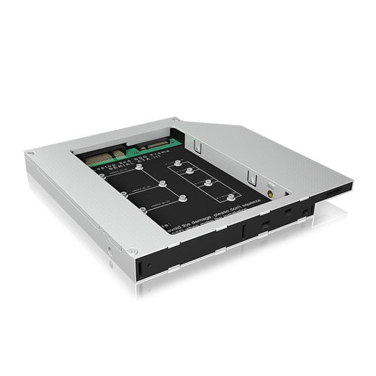 ICY BOX Internal mSATA M.2 SATA SSD DVD/Bluray Bay Adapter