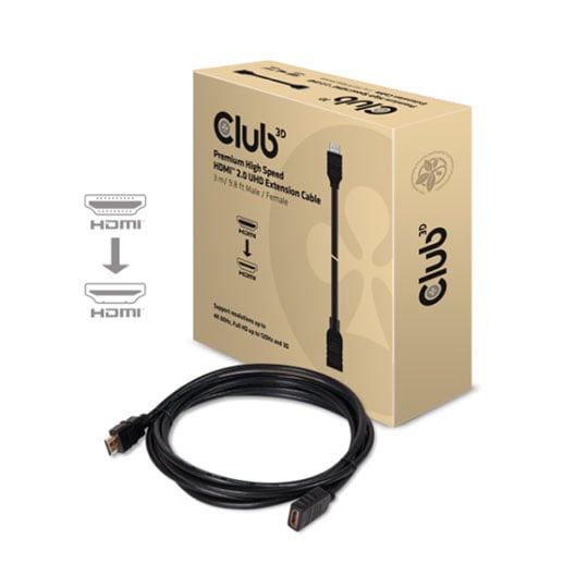 Club 3D HDMI 2.0 3m Extension Cable 4K 3D