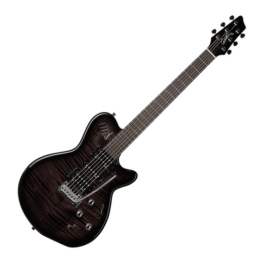 Godin xtSA Guitar (Leaftop Trans Black with Bag) (2022)