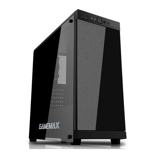 GameMax Polaris Tempered Glass Black PC Gaming Case with 4x RGB 120mm Fans : image 1