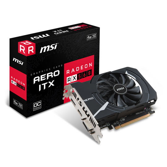 MSI AMD Radeon RX 560 AERO ITX OC 4GB Graphics Card : image 1