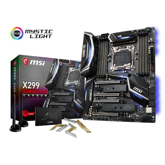 MSI Intel Core-X X299 GAMING PRO CARBON WiFi AC ATX Motherboard : image 1