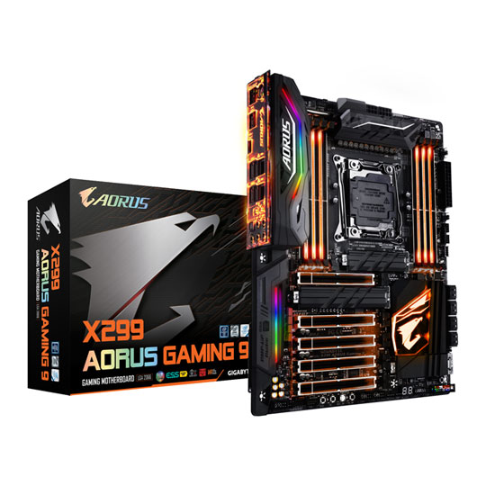 Gigabyte AORUS Intel Core-X X299 Gaming 9 RGB ATX Motherboard : image 1