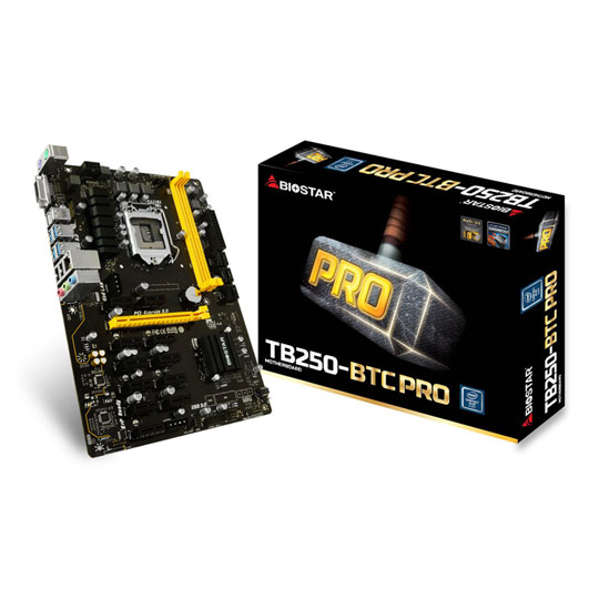Biostar Intel B250 TB250 BTC Pro Cryptocoin Mining ATX Motherboard : image 1