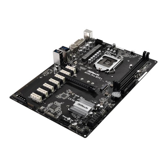 ASRock Intel H110 Pro BTC+ 13 PCIe Cryptocoin Mining ATX Motherboard : image 2
