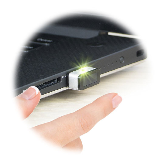 PQi My Lockey Fingerprint ID Encryption Security USB Nano Dongle Windows 10/11/Hello : image 3