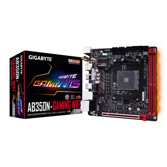 Gigabyte AMD Ryzen AM4 AB350N Gaming AC WIFI Mini ITX Motherboard : image 1