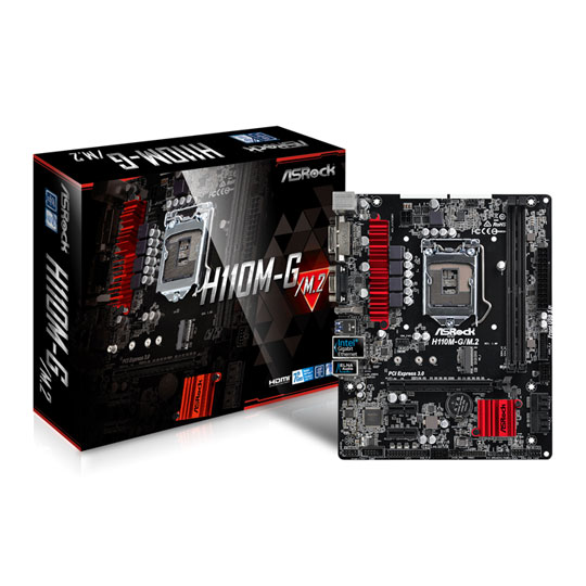ASRock Intel H110M-G/M.2 PCIe SATA Micro ATX Motherboard LN82933