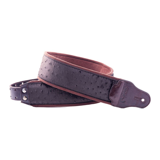 Right On Straps Jazz Ostrich Guitar Strap (Brown)