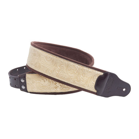 Right On Straps Jazz Fiore Guitar Straps (Gold)