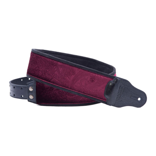 Right On Straps Jazz Cashmere Guitar Strap (Red-Purple)