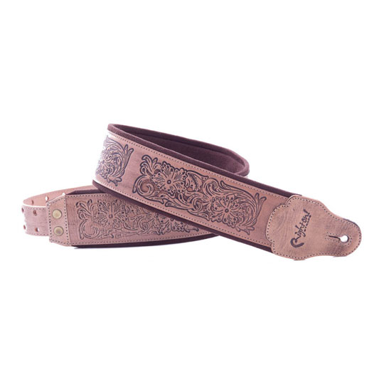 Right On Straps Leathercraft Charro Guitar Strap (Beige)
