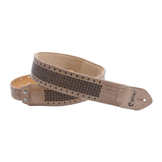 Right On Straps Leathercraft Granada Guitar Strap (Beige)