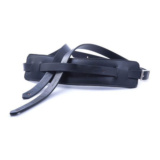 Right On Straps Leathercraft Slim Guitar Strap (Black)