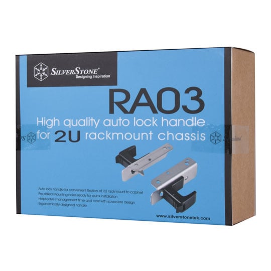 SilverStone High Quality Auto Lock Handle for 2U Rackmount Chassis, Aluminum, SGCC : image 4