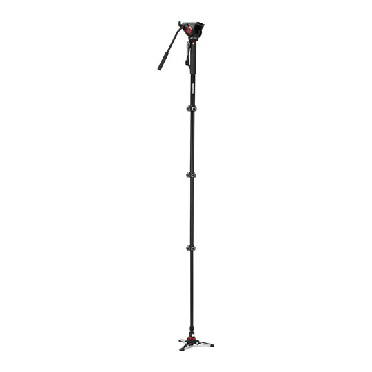 Manfrotto XPRO 4 Section Video Monopod + Fluid Head & FLUIDTECH Base