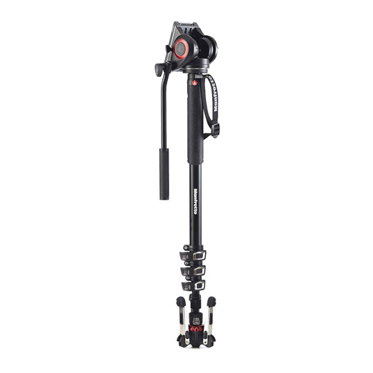 Manfrotto XPRO 4 Section Video Monopod + Fluid Head & FLUIDTECH Base : image 3