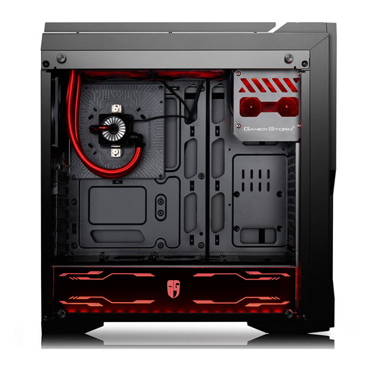 DeepCool Dukase Liquid Black Windowed PC Gaming Case Integrated AIO ...