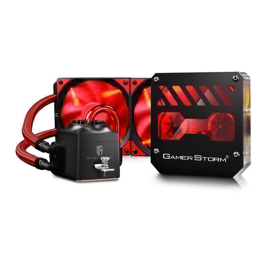 DeepCool Dukase Liquid Black Windowed PC Gaming Case Integrated AIO ...