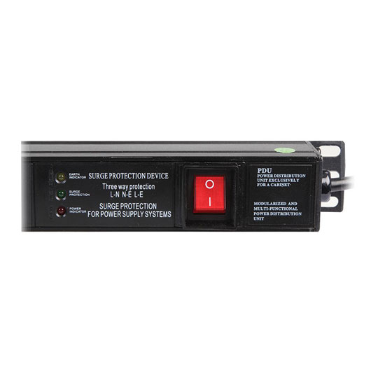 LMS Data 1.8m 20-Way Vertical Rackmount PDU w/ Surge Protection