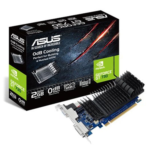 ASUS NVIDIA GeForce GT 730 2GB Low Profile Passive Graphics Card LN84151 GT730 SL 2GD5 BRK SCAN UK