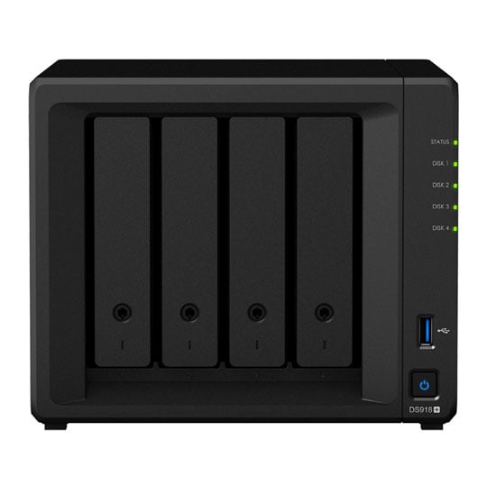 Synology NAS 4ベイ DS918+ 2TB×4HDD Synology DS918+ 4 Bay Desktop NAS Enclosure, Quad Core Intel