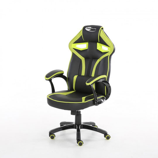 Neo Media Morpheus Racing Gaming Chair Black/Green with Arm Rests : image 1