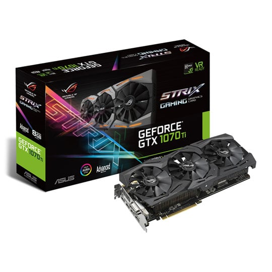 ASUS NVIDIA GeForce GTX 1070 Ti 8GB STRIX ADVANCED Graphics Card