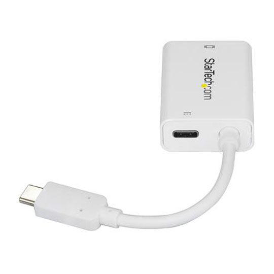 StarTech USB-C to VGA Video Adapter with USB Power Delivery - 1920 x 1200 - White