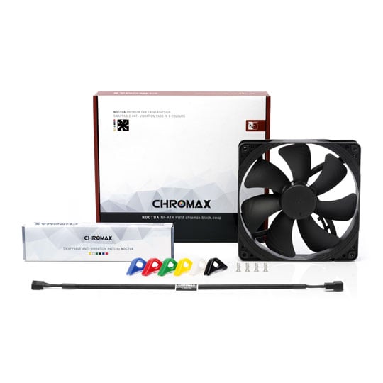 Noctua 140mm NF-A14 PWM CHROMAX Airflow Fan with Swappable Anti-Vibration Pads : image 4