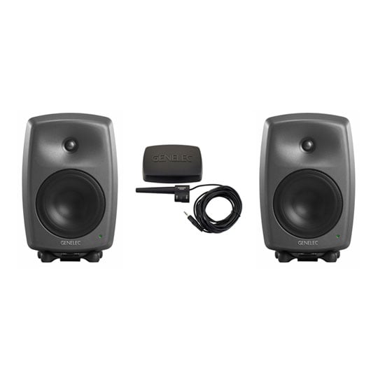 Genelec 8340A Dark Grey (Pair) + Genelec GLM Loudspeaker Manager User Kit Bundle