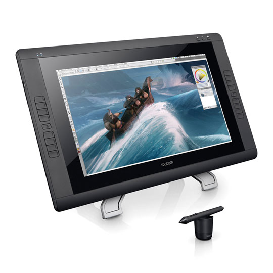 美品 Wacom Cintiq 22 FHD 左手デバイス付き Wacom Cintiq 22HD DTK-2200 21.5インチ 液晶ペンタブレット スタンド