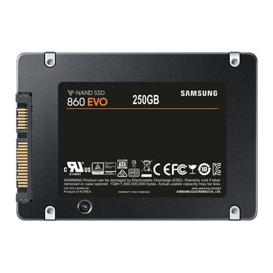 Samsung 860 EVO 250GB 2.5” SATA 3D SSD/Solid State Drive LN87295
