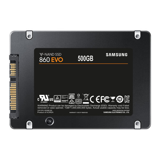 Samsung 860 EVO 500GB 2.5” SATA 3D V-NAND SSD/Solid State Drive