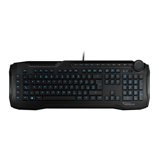 Roccat Horde 2.0 Membranical Fast Gaming Keyboard with Tuning Wheel, Backlit Blue LED