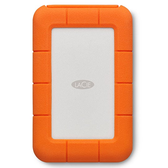 LaCie Rugged 4TB External Portable Hard Drive/HDD Rugged Orange/White