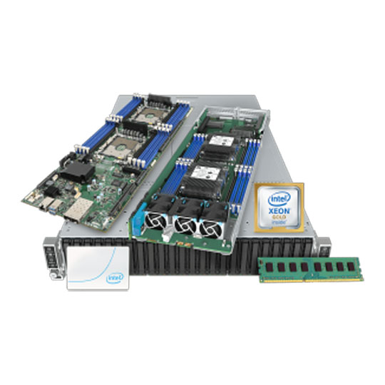 Intel Rackmount Server Intel 2U Rackmount 4 Node 8 Xeon Scalable Gold Server LN87958 ...