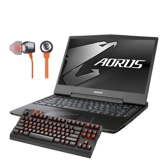 AORUS X3 Plus Compact Gaming Laptop + E1 In-Ear Headset : image 1