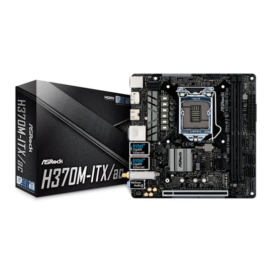 ASRock Intel H370M-ITX/ac WiFi Coffee Lake Mini ITX Motherboard : image 1