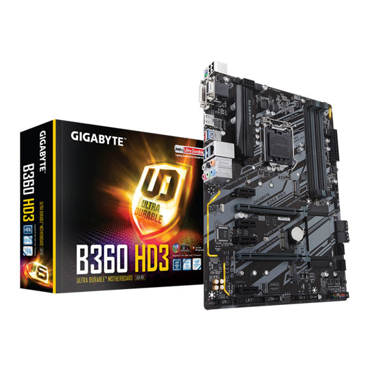 Gigabyte Intel B360 HD3 Coffee Lake ATX Motherboard : image 1