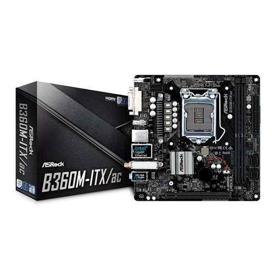 ASRock Intel B360M-ITX/ac Coffee Lake Mini ITX Motherboard : image 1