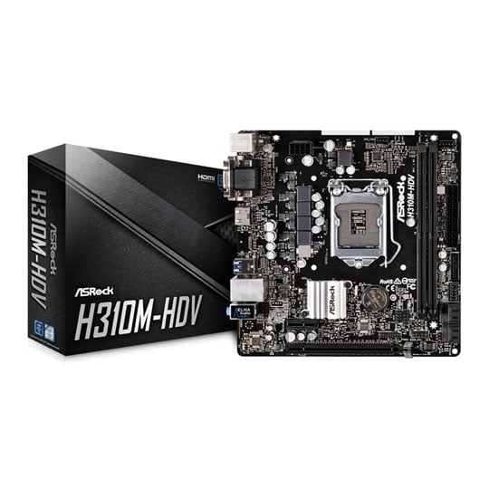 ASRock Intel H310M-HDV Coffee Lake Micro ATX Motherboard : image 1
