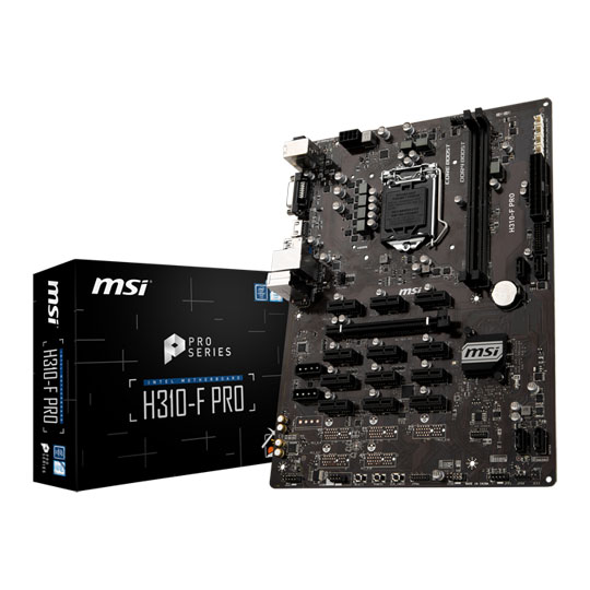 MSI Intel H310-F PRO MINING Coffee Lake ATX Motherboard 13 PCI-E Slots : image 1