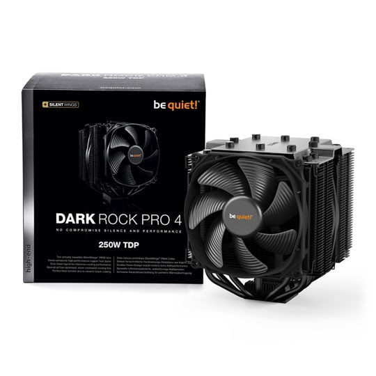 be quiet Dark Rock PRO 4 7 Heat Pipe Intel/AMD Dual Tower Performance Air CPU Cooler : image 1