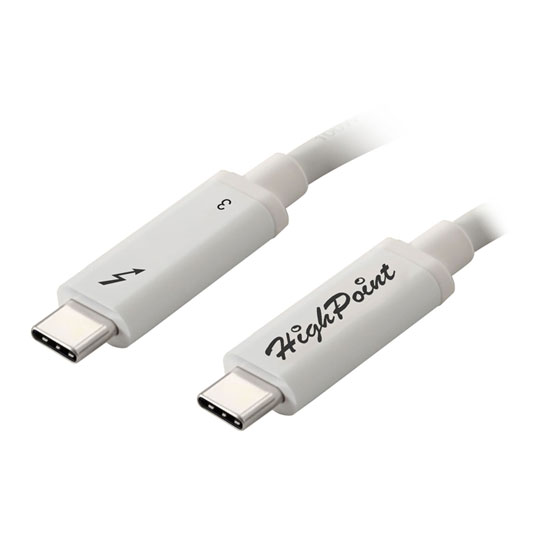 Highpoint Thunderbolt 3 USB Type C 1M Cable 40Gb/s : image 1