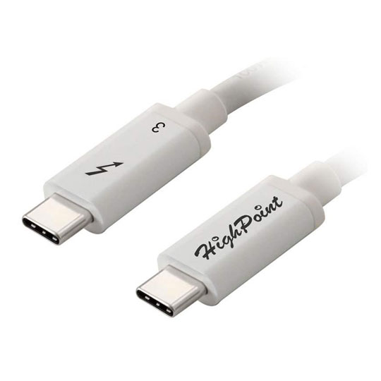50cm HighPointThunderbolt 3 40Gb/s USB Type C Cable 0.5M : image 1